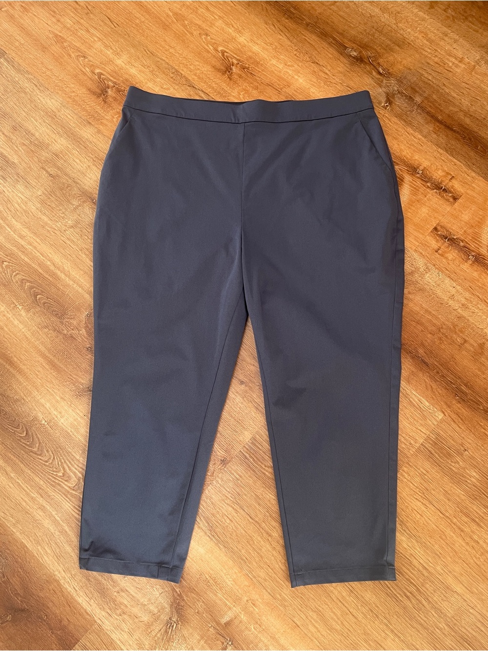 Ministry of Supply Womens Capri Cropped Kinetic Pants Size 20 Blue Pull On #